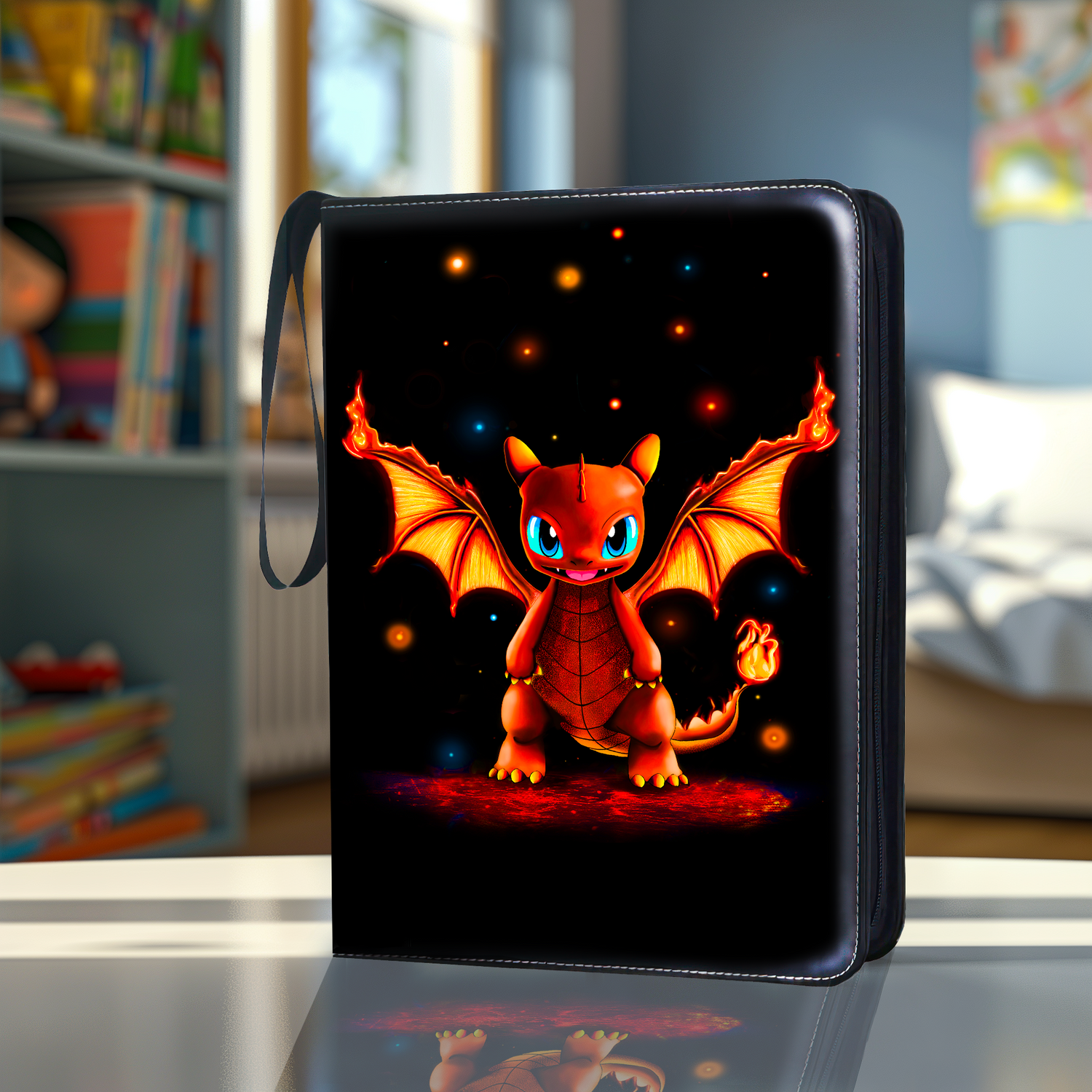 Little Dragon Bindablu 9-pocket trading card binder with 900 pockets, ideal for storing Pokémon, MTG, Yu-Gi-Oh!, Lorcana, and Dragon Ball cards for kids