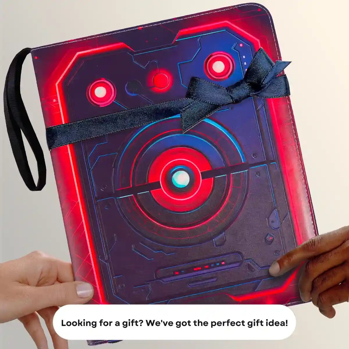Premium trading card binder compatible with MTG Magic: The Gathering, Pokémon, Yu-Gi-Oh!, and Dragon Ball cards