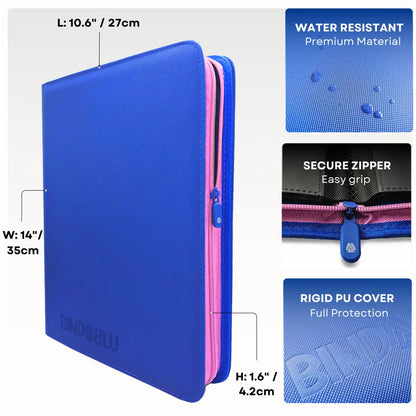 Bmax 9-Pocket Zip Card Binder - 360 Cards TCG Binder